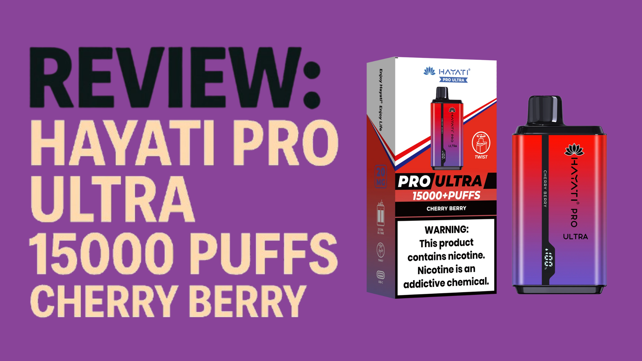 Hayati Pro Ultra 15000 Cherry Berry Review UK | Vape Manchester Vapourse Hayati Pro Ultra 15000 Cherry Berry Review UK | Vape Manchester Vapourse