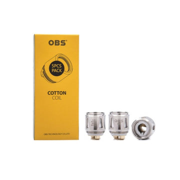 100% GENUINE OBS Replacement Cotton Coils Mini Cube Kit S1 or N1 Atomizer Pk 5 - Vapours