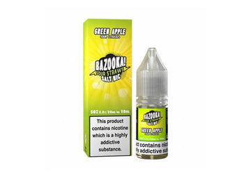 GREEN APPLE (SOUR STRAWS) 10ML NIC SALT BAZOOKA