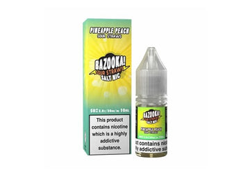 PINEAPPLE PEACH (SOUR STRAWS) 10ML NIC SALT BAZOOKA
