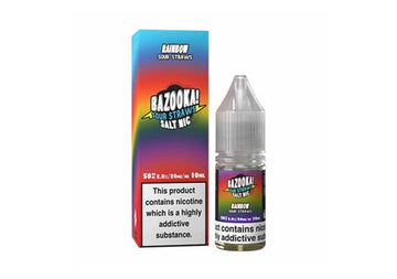 RAINBOW (SOUR STRAWS) 10ML NIC SALT BAZOOKA