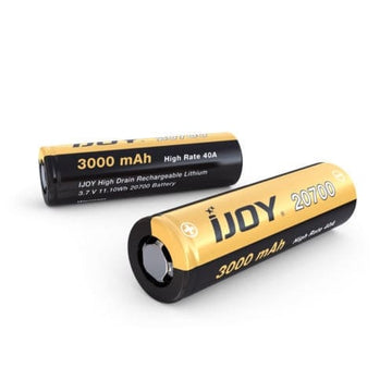 IJOY 20700 3000mAh 40A High Drain Rechargeable Battery designed for sub-ohm vaping, featuring a capacity of 3000mAh and a maximum discharge rate of 40A for optimal performance in high-wattage devices.