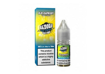 BLUE RASPBERRY (SOUR STRAWS) 10ML NIC SALT BAZOOKA