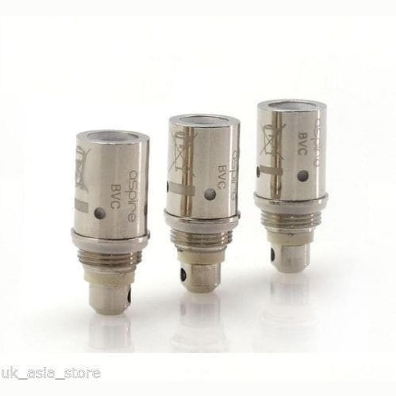 Genuine Aspire BVC Replacement Coils - 1.6 Ohm & 1.8 Ohm (Pack of 5) - Vapourse