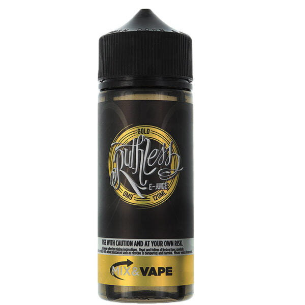 Gold Shortfill E-Liquid by Ruthless | 100ml | Rich Cookie, Coffee & Caramel Flavor - Vapourse