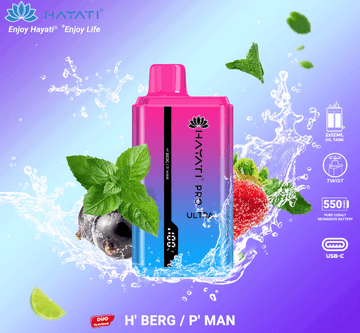Hayati Pro Ultra 15000 puffs Vape H' Berg + P' Man £9.60