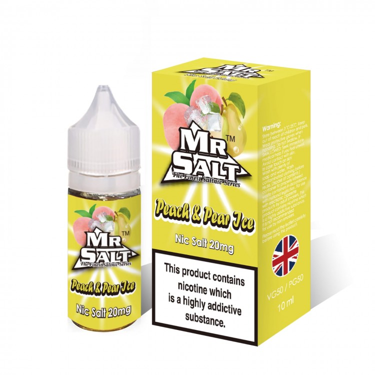 Peach & Pear Ice by Mr Salt - 10ml Nicotine Salt E-Liquid - Vapourse