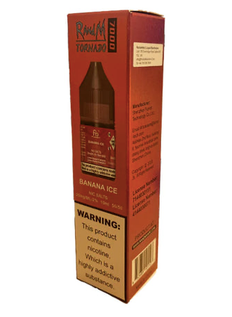RandM Tornado 7000 Banana Ice Nic Salt 10ml Box of 10 - £17.99