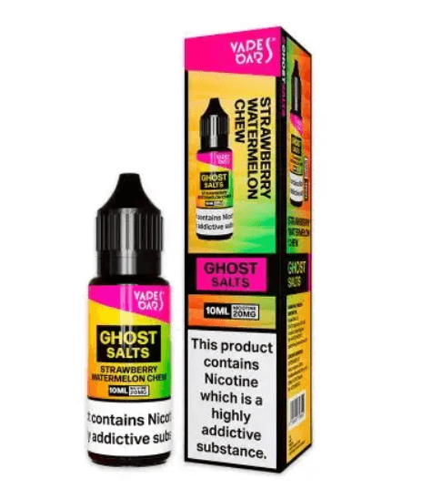 Strawberry Watermelon Chew Ghost Nic Salts Vape Bars - 10ml - Vapourse