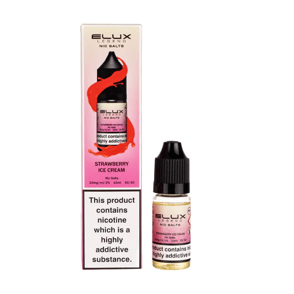 Strawberry Ice Cream Nic Salt E-Liquid by Elux Legend - Pack of 10 - Vapourse
