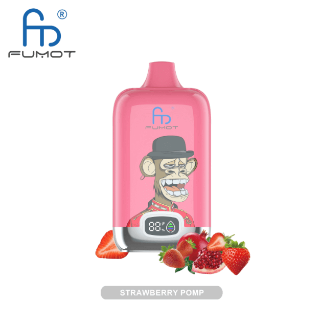 Strawberry Pomp (Pomegranate) Fumot Digital Box 12000 Disposable Vape - Vapourse