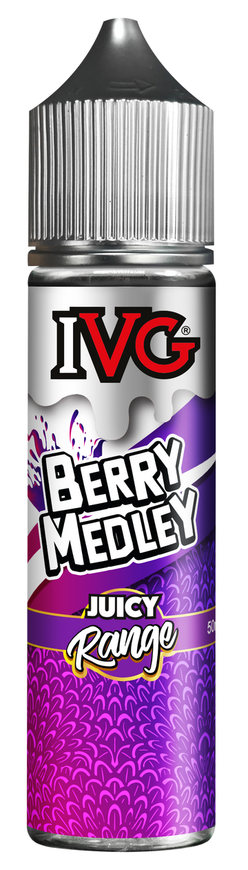 IVG Juicy Range featuring vibrant e-liquids inspired by tropical fruits and berries, available in 50ml short fill and 10ml nicotine salt formats for a flavorful vaping experience.