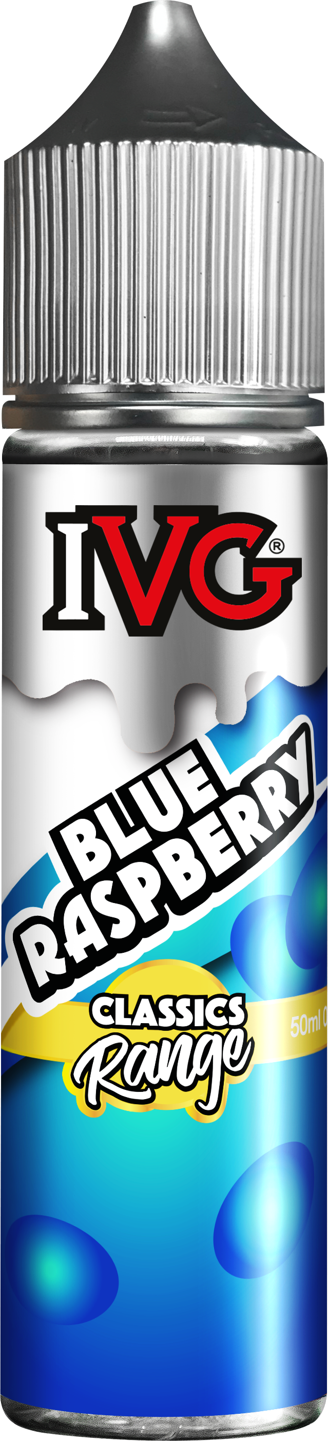 Classic Range by IVG featuring premium e-liquids in various flavors like Blue Raspberry and Classic Tobacco, crafted with a 70% VG blend for rich flavor and vapor production in 50ml shortfill bottles.