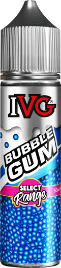 IVG Select Range featuring premium e-liquids like Bubblegum and Strawberry Laces, available in 100ml short fill bottles with a 70% VG blend for rich flavor and vapor production.