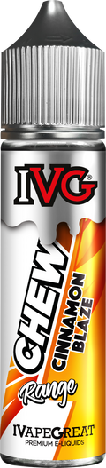 IVG Chew Range e-liquids featuring a variety of flavors inspired by classic chewing gum, crafted with a 70% VG blend for rich flavor and vapor production in 50ml bottles.