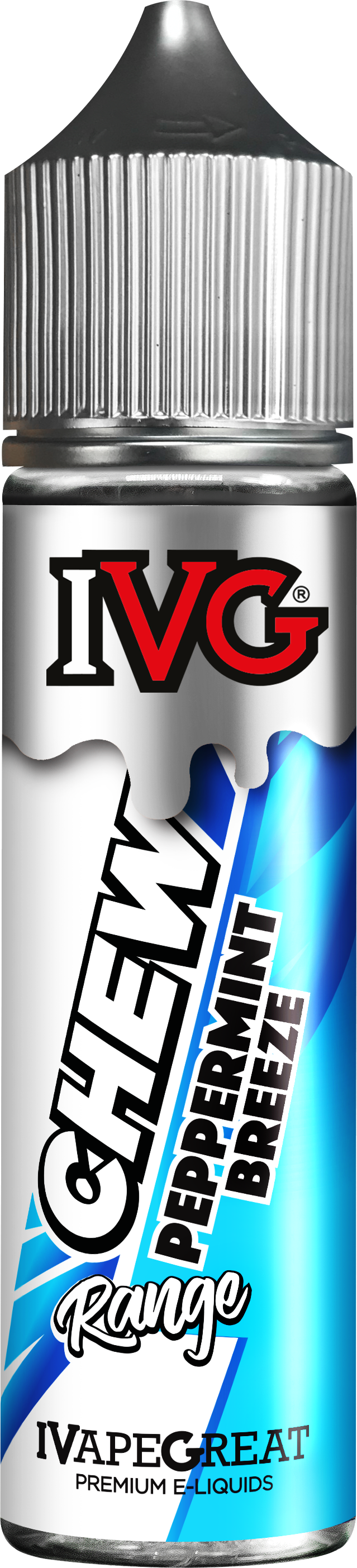 IVG Chew Range e-liquids featuring a variety of flavors inspired by classic chewing gum, crafted with a 70% VG blend for rich flavor and vapor production in 50ml bottles.