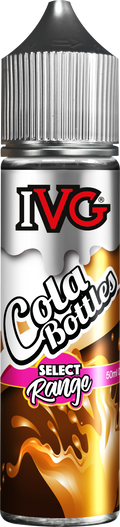 IVG Select Range featuring premium e-liquids like Bubblegum and Strawberry Laces, available in 100ml short fill bottles with a 70% VG blend for rich flavor and vapor production.