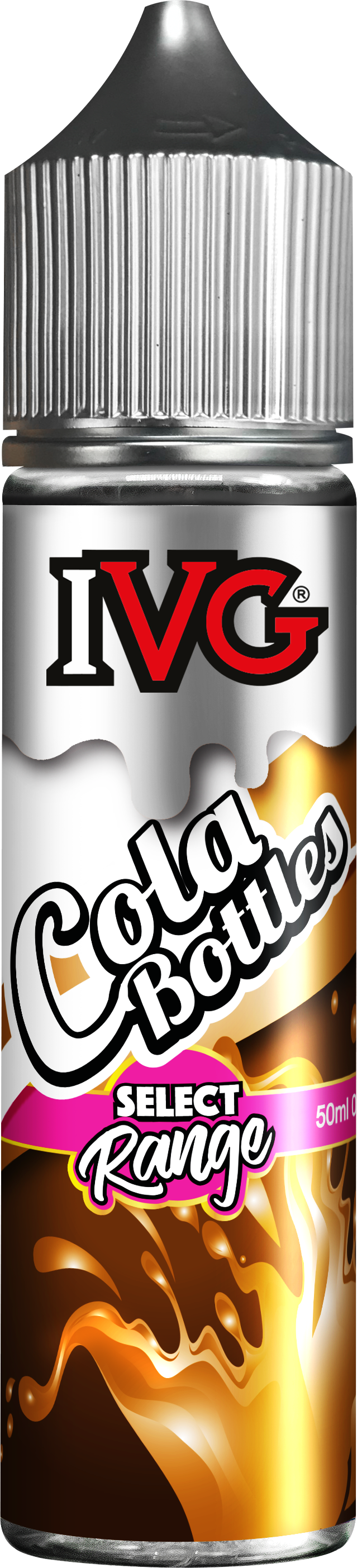 IVG Select Range featuring premium e-liquids like Bubblegum and Strawberry Laces, available in 100ml short fill bottles with a 70% VG blend for rich flavor and vapor production.