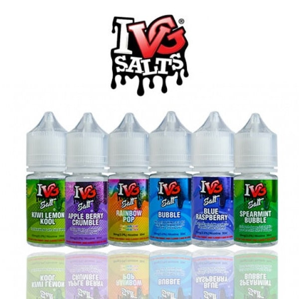 IVG Nic Salts E-Liquid Bulk Buy featuring 50 x 10ml bottles available in 10mg and 20mg nicotine strengths, offering a variety of flavors with a smooth throat hit and balanced VG/PG ratio.