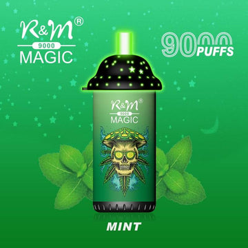 Mint R&M Magic 9000 Puffs Disposable Vape Box of 10