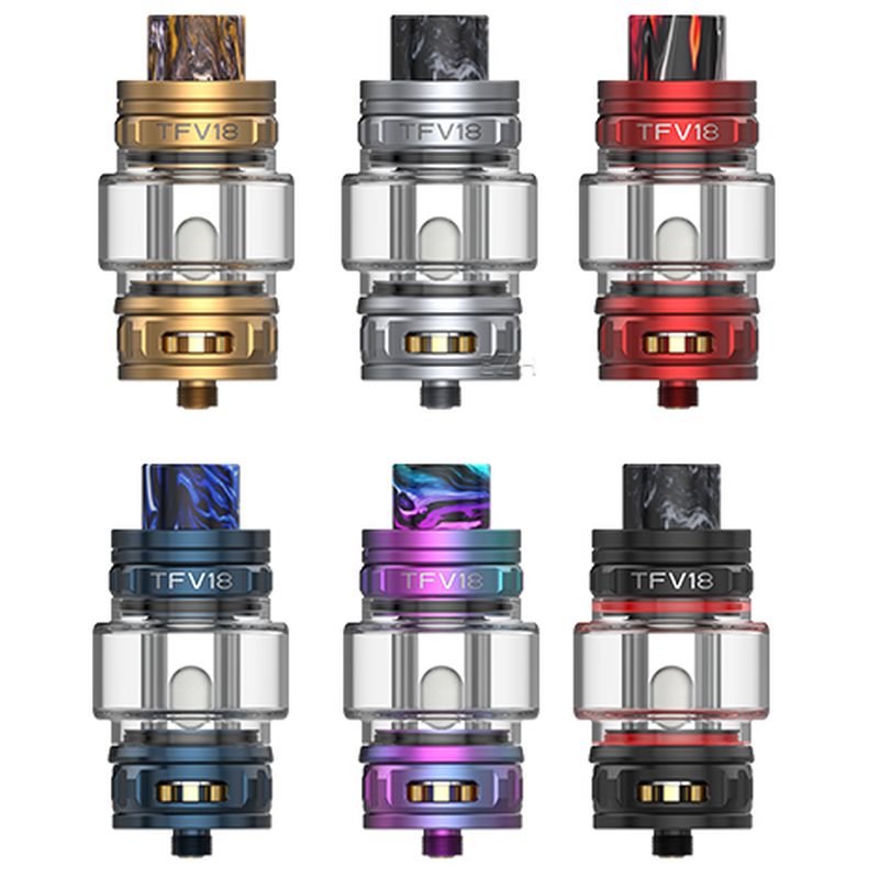 SMOK TFV18 Sub-Ohm Vape Tank - 6.5ml Capacity with Advanced Mesh Coils - Vapourse