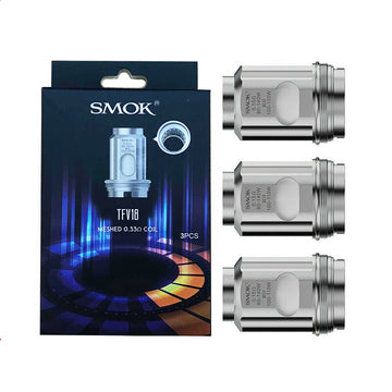 Official SMOK TFV18 Coils - Mesh 0.33Ω RBA designed for enhanced flavor and vapor production, compatible with SMOK TFV16 and TFV18 tanks.