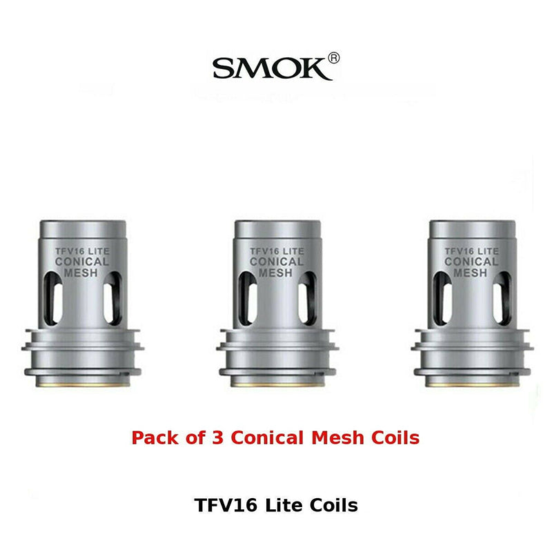 SMOK TFV16 Lite Coils - Conical & Dual Mesh Coils (Pack of 3) - Vapourse