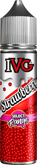 IVG Select Range featuring premium e-liquids like Bubblegum and Strawberry Laces, available in 100ml short fill bottles with a 70% VG blend for rich flavor and vapor production.