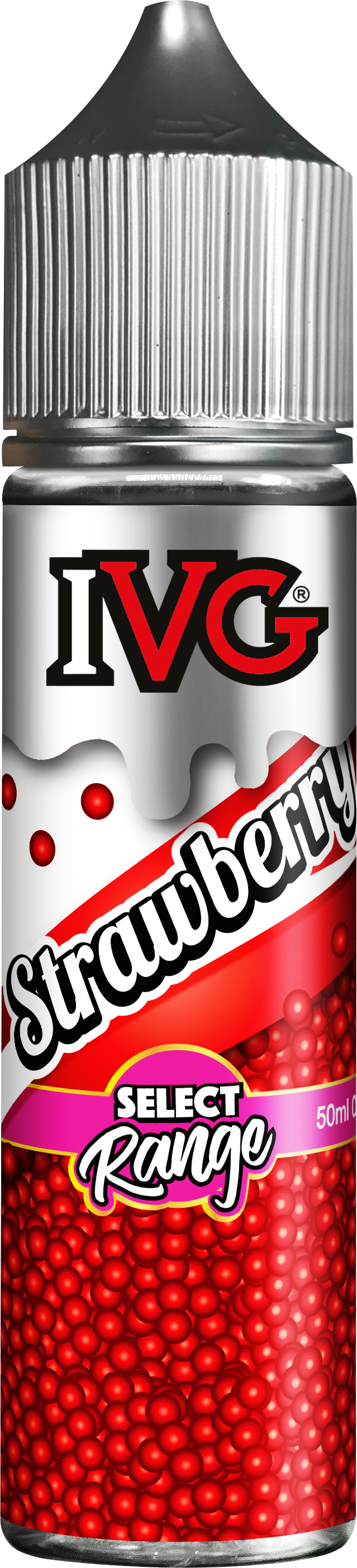 IVG Select Range featuring premium e-liquids like Bubblegum and Strawberry Laces, available in 100ml short fill bottles with a 70% VG blend for rich flavor and vapor production.