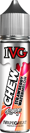 IVG Chew Range e-liquids featuring a variety of flavors inspired by classic chewing gum, crafted with a 70% VG blend for rich flavor and vapor production in 50ml bottles.