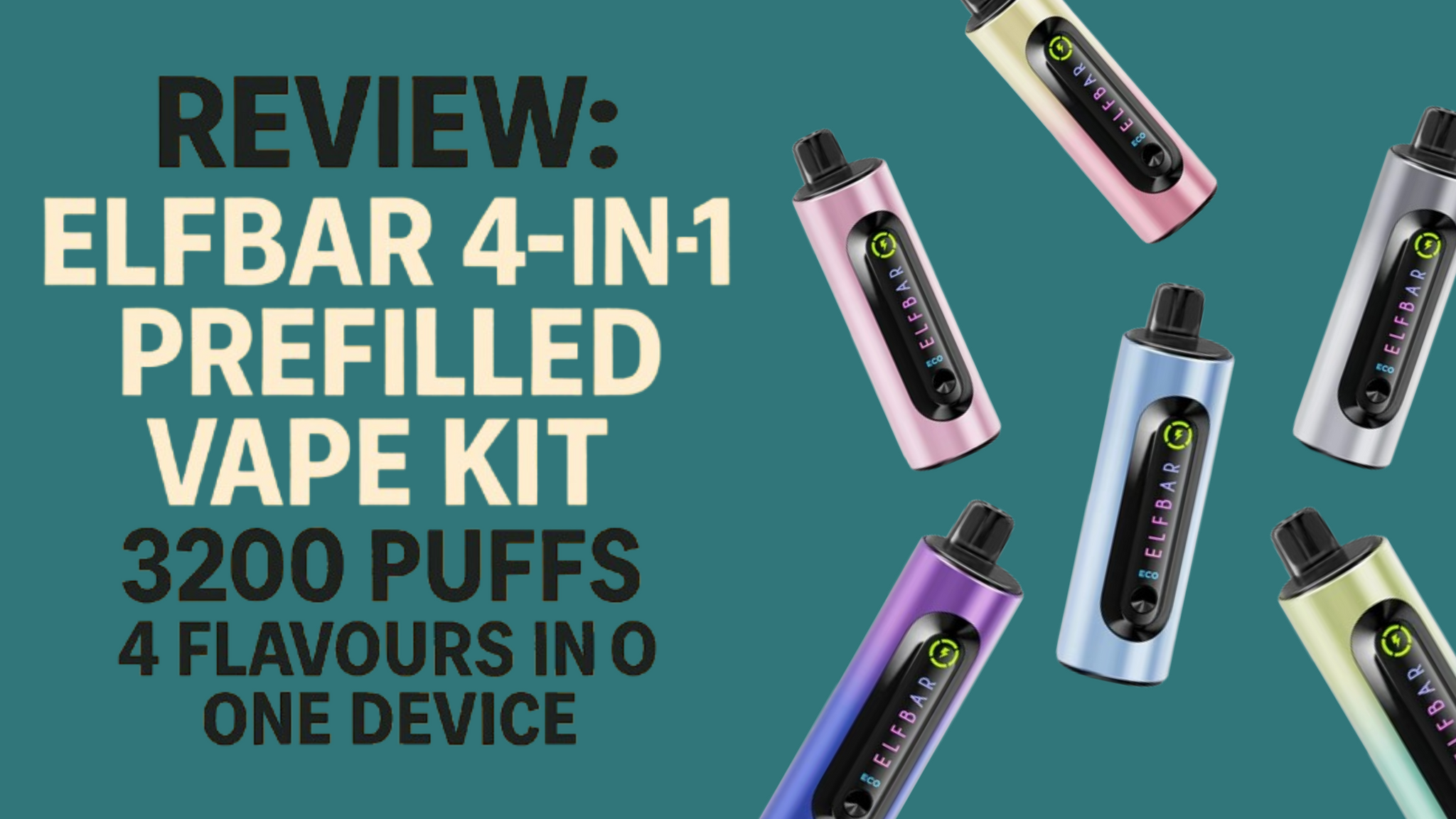 Review: ELFBAR 4-in-1 Prefilled Vape Kit – 3200 Puffs, 4 Flavours in One Device | Vapourse.co.uk