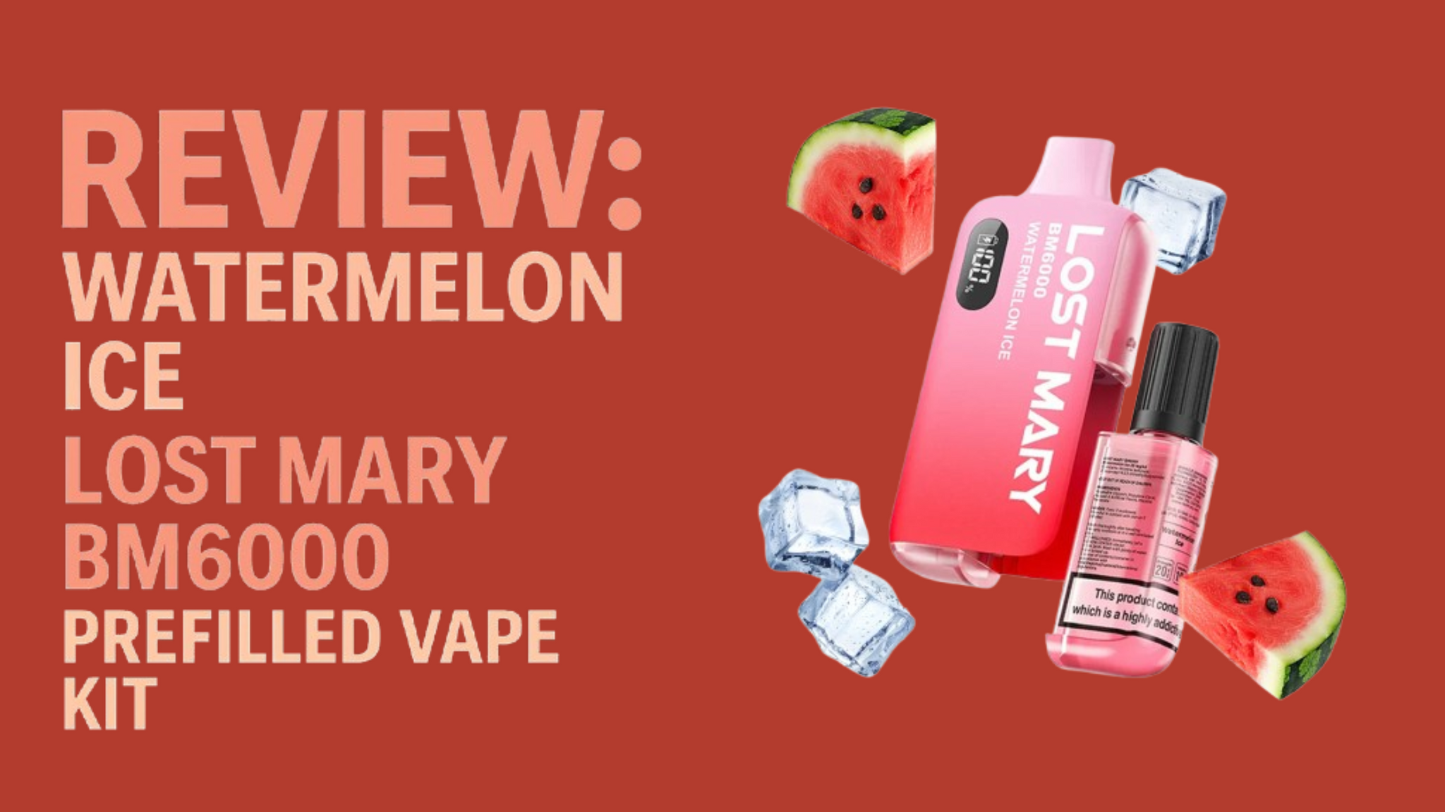 Watermelon Ice Lost Mary BM6000 Prefilled Vape Kit Review (2025 UK & Manchester)