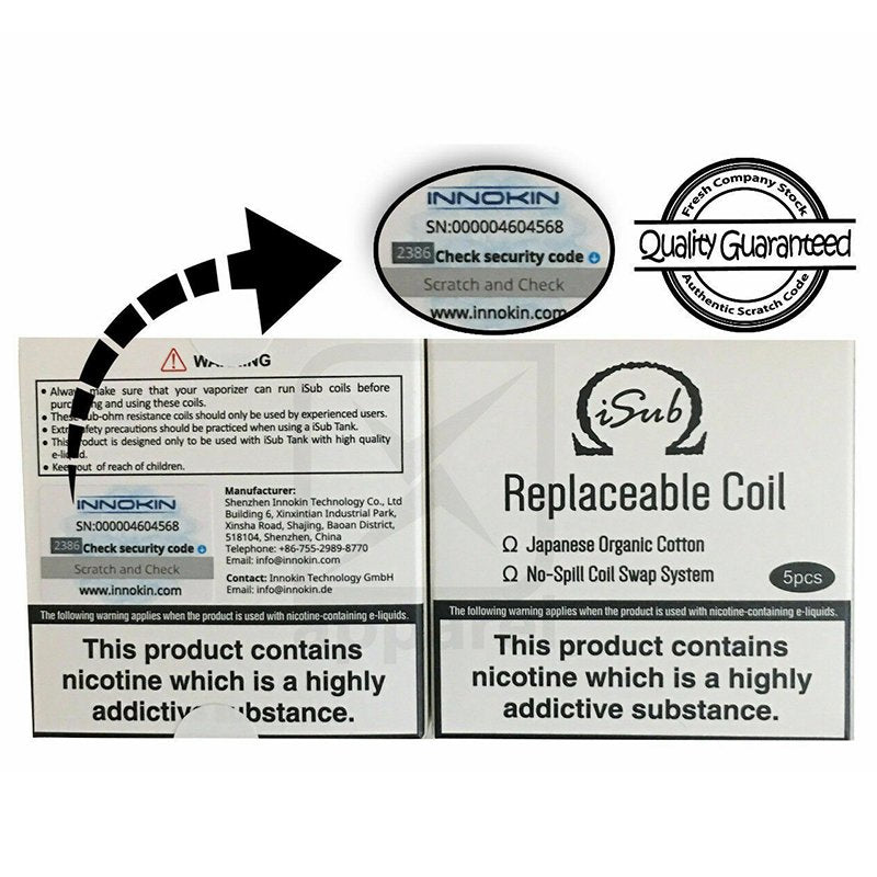 100 % Genuine inokin isub Coils I sub G Tank Replacement 0.2 0.5 2.0 1.0 Coils - Vapours