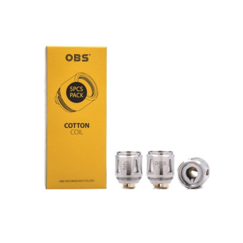 100% GENUINE OBS Replacement Cotton Coils Mini Cube Kit S1 or N1 Atomizer Pk 5 - Vapours