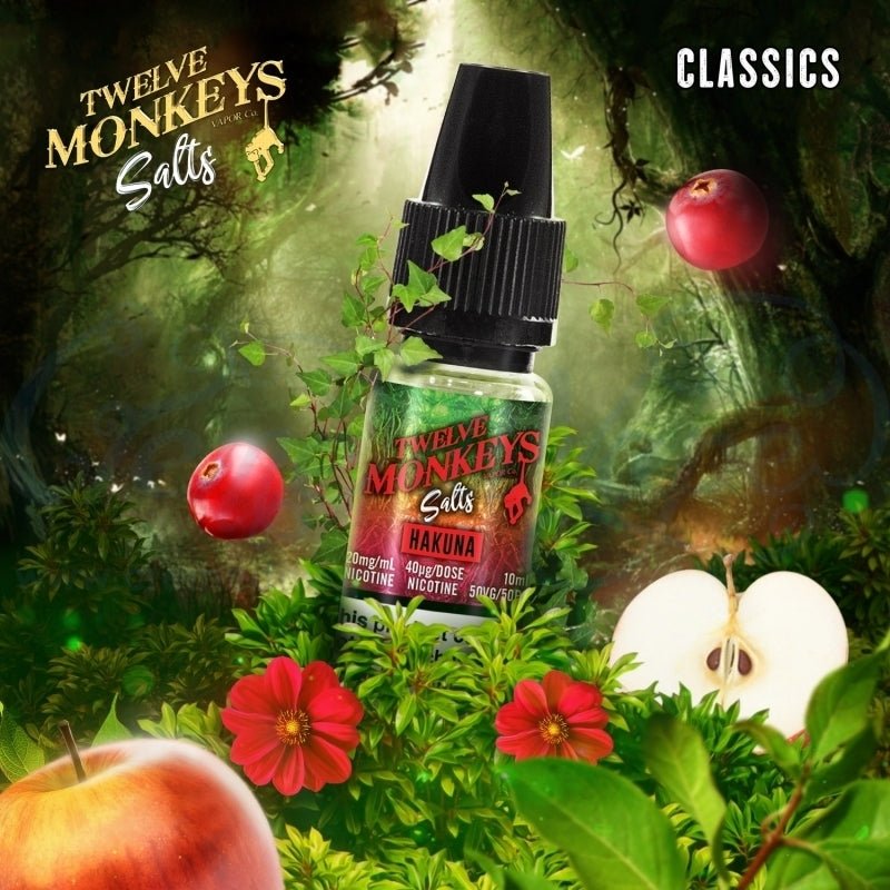 12 Monkeys Nic Salt Twelve Monkey E Liquid Vape Salts 20mg - Vapours
