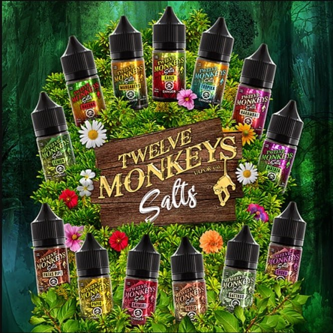 12 Monkeys Nic Salt Twelve Monkey E Liquid Vape Salts 20mg - Vapours
