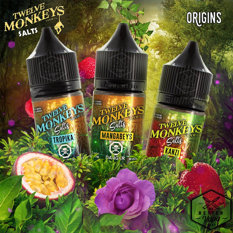 12 Twelve Monkeys Nicotine Nic Salt E Liquid ELiquid Vape - 20mg 50VG - Vapours