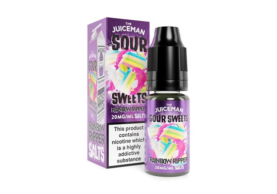 SOUR RAINBOW RIPPER 10ML NIC SALT THE JUICEMAN Pack of 10