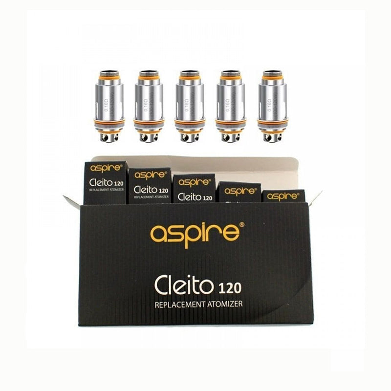 Authentic Aspire Cleito 120 Coils - 0.16 Ohm Replacement Coil Heads - Vapourse