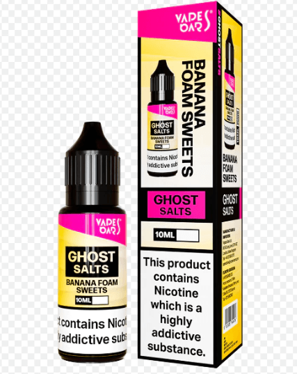 Banana Foam Ghost Nic Salts Vape Bars - Vapourse