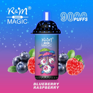 Blueberry Raspberry R&M Magic 9000 Puffs Disposable Vape Box of 10