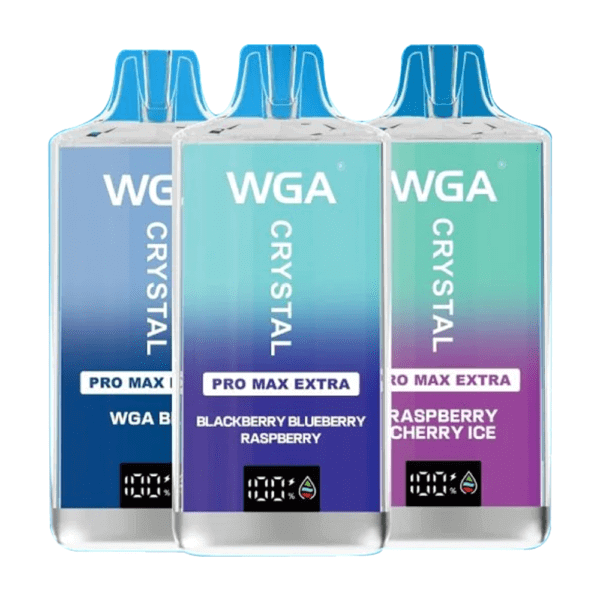 WGA BLUE Crystal Pro Max 15000 Prefilled Vape Wga Led Display Box Of 10