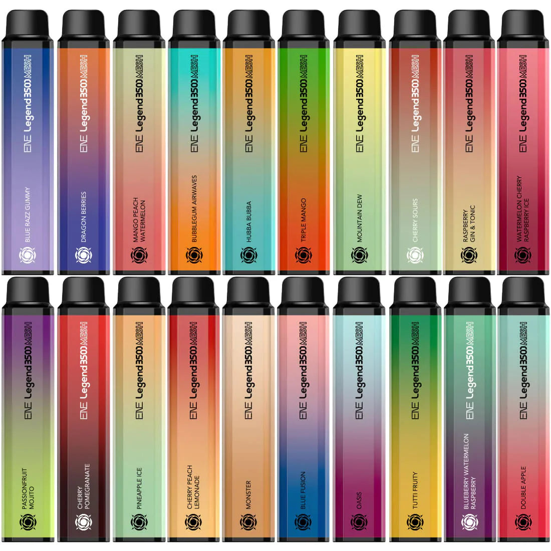 Double Apple ENE/ELUX Legend 3500 Mesh Puff Disposable | Box of 10 - Vapourse
