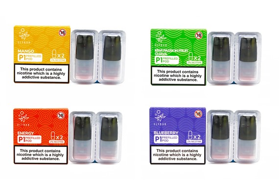 ELF BAR MATE 500 P1 Pre-Filled Pods - 20mg Nic Salt (2 Pack) - Vapourse