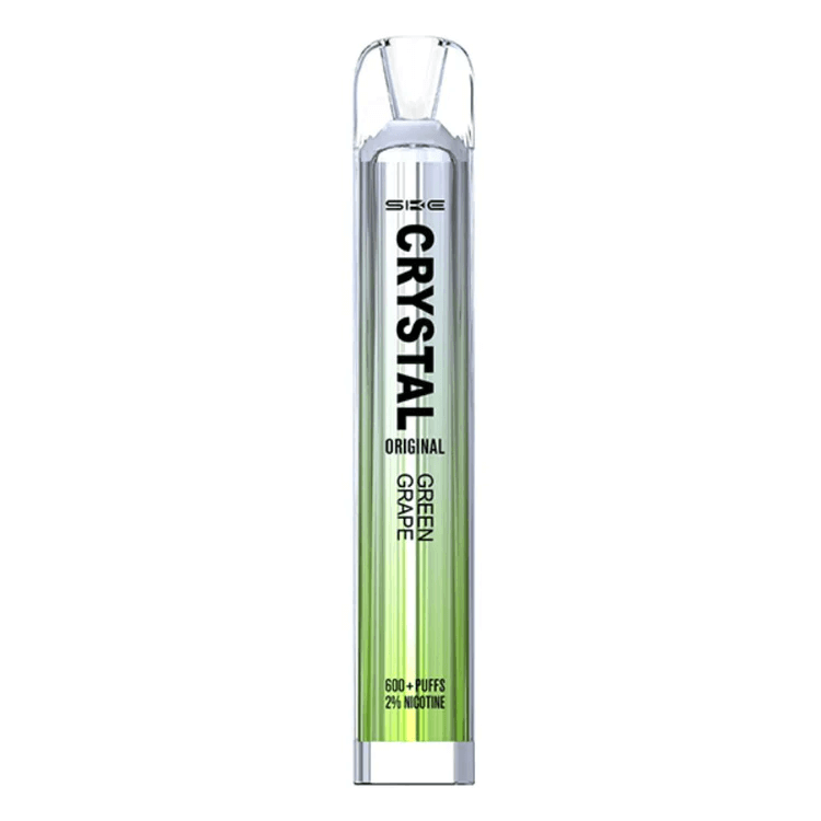 Green Grape SKE Crystal 600 Puffs Disposable Vape Device - Box of 10 - Vapourse
