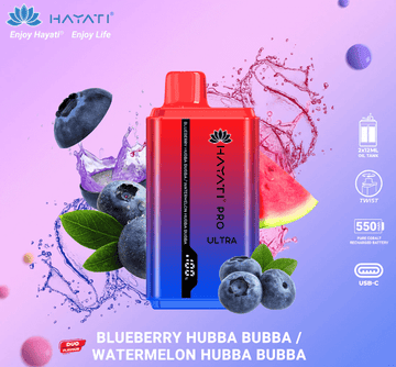 Hayati Pro Ultra 15000 puffs Vape Blueberry Hubba Bubba £9.60/ Watermelon Hubba Bubba
