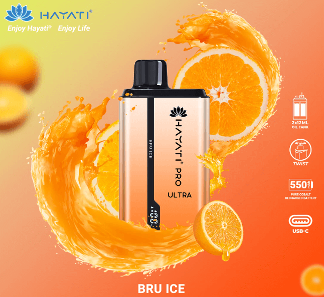 Hayati Pro Ultra 15000 puffs Vape Bru Ice £9.60