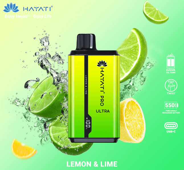 Hayati Pro Ultra 15000 puffs Vape Lemon & Lime £9.60