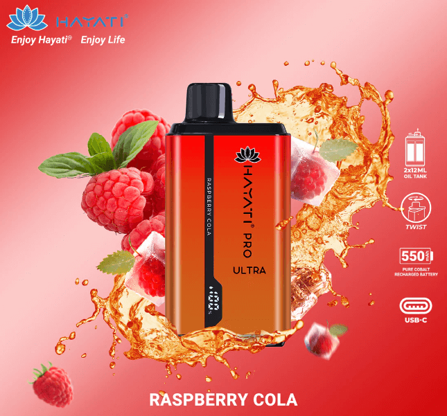 Hayati Pro Ultra 15000 puffs Vape Raspberry Cola £9.60