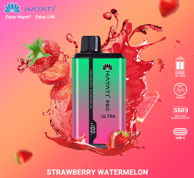 Hayati Pro Ultra 15000 puffs Vape Strawberry Watermelon £9.60